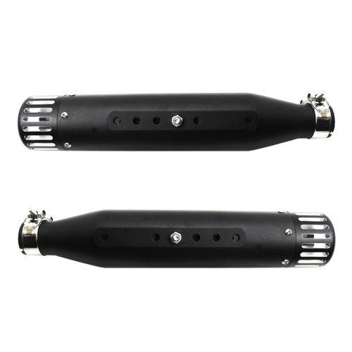 RP0520-1011 Iron Motorcycle Slip-On Exhaust Pipes with CNC Aluminum end cap For Harley Dyna Softail Breakout Sportster 1200 883 FLHR Chopper Bobber Touring