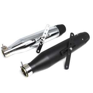 RP0520-1012 Retro Iron motorcycle exhaust with CNC Aluminum end cap For Harley Dyna Softail Breakout Sportster 1200 883 FLHR Chopper Bobber Touring