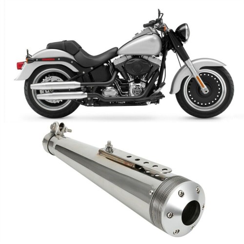 RP0520-1045C Stainless Steel Motorcycle Exhaust Muffler Chrome For Harley Dyna Softail Breakout Sportster 1200 883 FLHR Chopper Bobber Touring