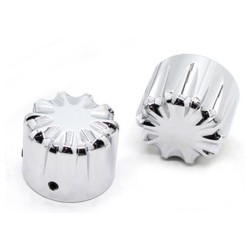 RP0110-1025 Motorcycle Front Axle Nut Covers Caps for Harley Dyna Fat Bob Touring Electra Glide Road Glide Sportster Iron 883 1200