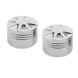 RP0110-1027 Motorcycle Front Axle Nut Covers Caps for Harley Dyna Fat Bob Touring Electra Glide Road Glide Sportster Iron 883 1200