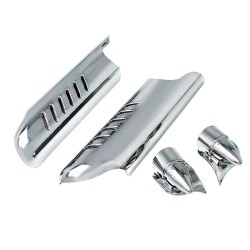 RP0820-3009 Deflectors Shield Cover Fork Lower Leg For Harley Touring Electra Glide Road King 2000-2013