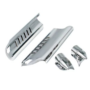 RP0820-3009 Deflectors Shield Cover Fork Lower Leg For Harley Touring Electra Glide Road King 2000-2013
