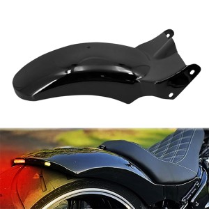 RP0940-2070B Motorcycle Rear Fender Mudguard Cover With LED Turn Signal Brake Light for Harley Softail Breakout Fatboy FLSTF FXBRS 2018-2023