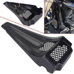 RP0940-3011 Motorcycle Black Custom Chin Spoiler Scoop for Harley Touring Street Glide Road King FLH 1997-2013