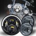RP6610-1003 7 Headlight with Half Halo DRL Bar for Harley Davidson Street Glide Accessories Road King Electra Glide Fat Boy Heritage Softail Deluxe Ultra Limited Classic