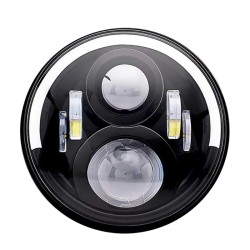 RP6610-1003 7 Headlight with Half Halo DRL Bar for Harley Davidson Street Glide Accessories Road King Electra Glide Fat Boy Heritage Softail Deluxe Ultra Limited Classic