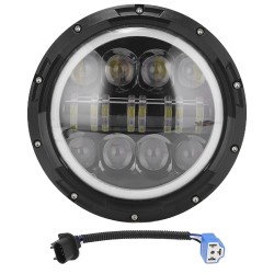 RP6610-1007 7" headlight with 16 LED Chips for Harley Davidson Street Glide Accessories Road King Electra Glide Fat Boy Heritage Softail Deluxe Ultra Limited Classic