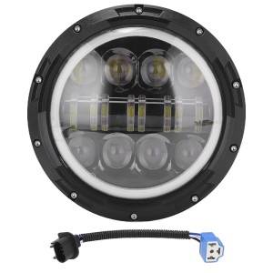 RP6610-1007 7" headlight with 16 LED Chips for Harley Davidson Street Glide Accessories Road King Electra Glide Fat Boy Heritage Softail Deluxe Ultra Limited Classic