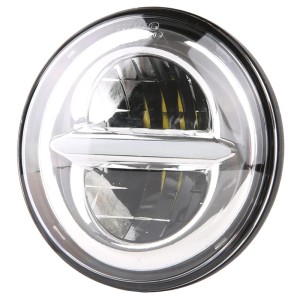 RP6610-1008C 5.75" 50WATT headlight with Horizonal DRL Bar for Harley Davidson Dyna Sportster Iron 883 1200 Low Rider XLH883 Super Glide Softail Custom XLH1200 Forty-Eight SuperLow Street 500 750