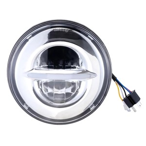 RP6610-1012C 5.75" 50WATT headlight with Horizonal DRL Bar for Harley Davidson Dyna Sportster Iron 883 1200 Low Rider XLH883 Super Glide Softail Custom XLH1200 Forty-Eight SuperLow Street 500 750
