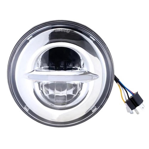 RP6610-1012C 5.75" 50WATT headlight with Horizonal DRL Bar for Harley Davidson Dyna Sportster Iron 883 1200 Low Rider XLH883 Super Glide Softail Custom XLH1200 Forty-Eight SuperLow Street 500 750