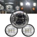 RP6610-1018 7" led Headlight 4.5 Passing lamp for Harley Davidson Touring Road King Ultra Classic Electra Street Glide Tri Cvo Heritage Fat Boy Softail
