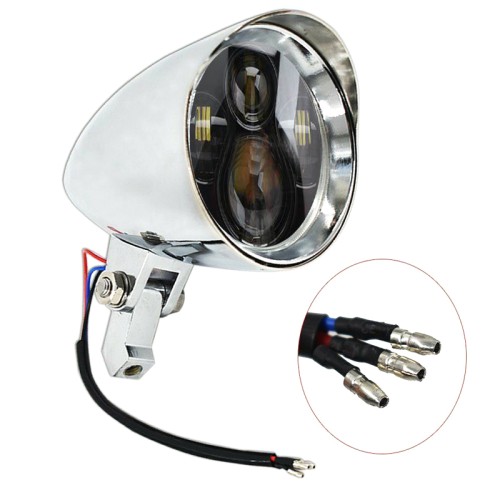 RP6610-1019C 5.75 vintage Headlight bullet style LED Type for Harley Davidson Dyna Sportster Iron 883 1200 Low Rider XLH883 Super Glide Softail Custom XLH1200 Forty-Eight SuperLow Street 500 750