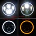 RP6610-1021 7" Headlight OEM Design with DRL Halo for Harley Davidson Street Glide Accessories Road King Electra Glide Fat Boy Heritage Softail Deluxe Ultra Limited Classic