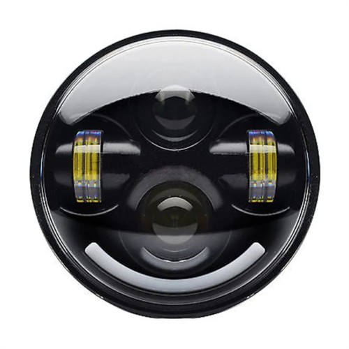 RP6610-1023 5.75  Headlight OEM Design with Smile DRL for Harley Davidson Dyna Sportster Iron 883 1200 Low Rider XLH883 Super Glide Softail Custom XLH1200 Forty-Eight SuperLow Street 500 750