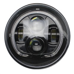 RP6610-1035 7" headlight in Style:Smile Halo DRL for Harley Davidson Street Glide Accessories Road King Electra Glide Fat Boy Heritage Softail Deluxe Ultra Limited Classic