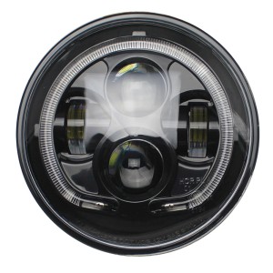 RP6610-1035 7" headlight in Style:Smile Halo DRL for Harley Davidson Street Glide Accessories Road King Electra Glide Fat Boy Heritage Softail Deluxe Ultra Limited Classic