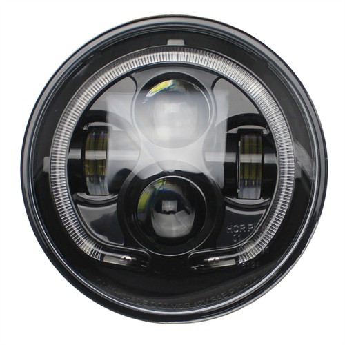 RP6610-1035 7" headlight in Style:Smile Halo DRL for Harley Davidson Street Glide Accessories Road King Electra Glide Fat Boy Heritage Softail Deluxe Ultra Limited Classic