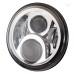 RP6610-1039 7" LED Headlight with RGB Halo High/Low Beam DRL for Harley Davidson Street Glide Accessories Road King Electra Glide Fat Boy Heritage Softail Deluxe Ultra Limited Classic