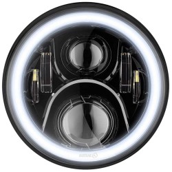 RP6610-1039 7" LED Headlight with RGB Halo High/Low Beam DRL for Harley Davidson Street Glide Accessories Road King Electra Glide Fat Boy Heritage Softail Deluxe Ultra Limited Classic