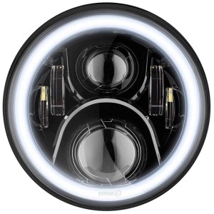 RP6610-1039 7" LED Headlight with RGB Halo High/Low Beam DRL for Harley Davidson Street Glide Accessories Road King Electra Glide Fat Boy Heritage Softail Deluxe Ultra Limited Classic