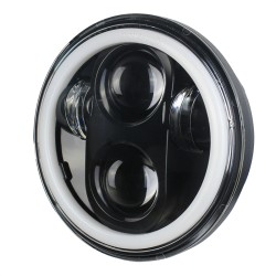 RP6610-1048B LED HeadLight 5.75 Inch (14.6cm) Universal Headlamp for Harley Davidson Dyna Sportster Iron 883 1200 Low Rider XLH883 Super Glide Softail Custom XLH1200 Forty-Eight SuperLow Street 500 750