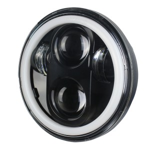 RP6610-1048B LED HeadLight 5.75 Inch (14.6cm) Universal Headlamp for Harley Davidson Dyna Sportster Iron 883 1200 Low Rider XLH883 Super Glide Softail Custom XLH1200 Forty-Eight SuperLow Street 500 750