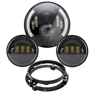 RP6610-1055 7" Led Headlight 4.5 Passing Lamp for Harley Davidson Touring Road King Ultra Classic Electra Street Glide Tri Cvo Heritage Fat Boy Softail