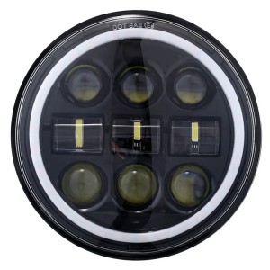 RP6610-1067B 5.75" Headlight With Rebreather for Harley Davidson Dyna Sportster Iron 883 1200 Low Rider XLH883 Super Glide Softail Custom XLH1200 Forty-Eight SuperLow Street 500 750