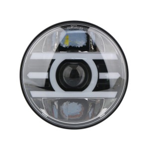 RP6610-1068 5.75" Headlight  With Rebreather for Harley Davidson Dyna Sportster Iron 883 1200 Low Rider XLH883 Super Glide Softail Custom XLH1200 Forty-Eight SuperLow Street 500 750