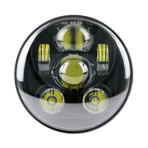 RP6610-1069 DOT Emark 5.75 Inch Led Headlight Headlamp Sealed Beam for Harley Davidson Dyna Sportster Iron 883 1200 Low Rider XLH883