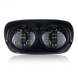 RP6610-4001B Motorcycle Dual LED Projector Daymaker Headlights Assembly for Harley Davidson Road Glide 1998-2013