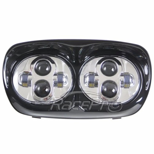 RP6610-4003 Motorcycle Dual LED Projector Daymaker Headlights Assembly for Harley Davidson Road Glide 1998-2013