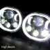 RP6610-4006 Motorcycle 5.75'' Dual LED Headlight 5 3/4" Front Headlight for Harley Davidson Road Glide 1998-2013