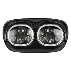 RP6610-4006 Motorcycle 5.75'' Dual LED Headlight 5 3/4" Front Headlight for Harley Davidson Road Glide 1998-2013