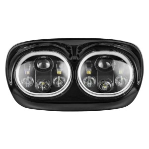 RP6610-4006 Motorcycle 5.75'' Dual LED Headlight 5 3/4" Front Headlight for Harley Davidson Road Glide 1998-2013