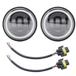 RP6620-1003 4.5 Passing Lamp With DRL Halo for Harley Davidson Touring Road King Ultra Classic Electra Street Glide Tri Cvo Heritage Fat Boy Softail