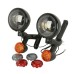 RP6620-1007 4.5 Black Passing Lamp in Black Bracket for Harley Electra Glide 1997-2013 Harley Road King Models 1994-2013 Harley FLHX Models 2006-2013 Harley FLHXXX Models 2010-2011