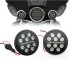 RP6620-1012B 7 headlight with Half Halo DRL Bar for Harley Davidson Touring Road King Ultra Classic Electra Street Glide Tri Cvo Heritage Fat Boy Softail