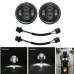 RP6620-1014B 4.65" Dual LED Headlights with H4 to H13 Adapters for Harley Davidson Touring Road King Ultra Classic Electra Street Glide Tri Cvo Heritage Fat Boy Softail