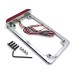 RP6630-1004 3" Aluminum Universal Motorcycle LED License Plate Frame With LED Tail Brake Light for Harley Davidson