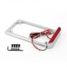 RP6630-1004 3" Aluminum Universal Motorcycle LED License Plate Frame With LED Tail Brake Light for Harley Davidson