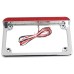 RP6630-1005 4"'x7" Aluminum Universal Motorcycle LED License Plate Frame With LED Tail Brake Light for Harley Davidson