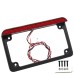RP6630-1005 4"'x7" Aluminum Universal Motorcycle LED License Plate Frame With LED Tail Brake Light for Harley Davidson