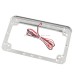 RP6630-1005 4"'x7" Aluminum Universal Motorcycle LED License Plate Frame With LED Tail Brake Light for Harley Davidson
