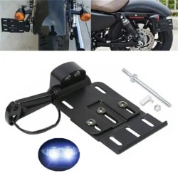 RP6630-1006B LED Light Side Mount License Plate Black for Harley Sportster XL 883 1200 2004-2022