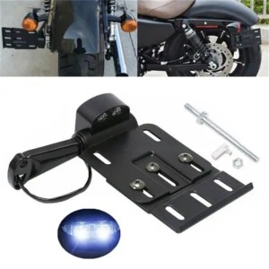 RP6630-1006B LED Light Side Mount License Plate Black for Harley Sportster XL 883 1200 2004-2022