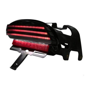 RP6630-4006B Black Tri-Bar Fender LED Tail Brake Light for Harley Dyna Fat Bob FXDF 2008-2017