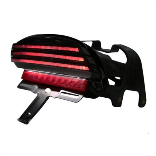 RP6630-4006B Black Tri-Bar Fender LED Tail Brake Light for Harley Dyna Fat Bob FXDF 2008-2017